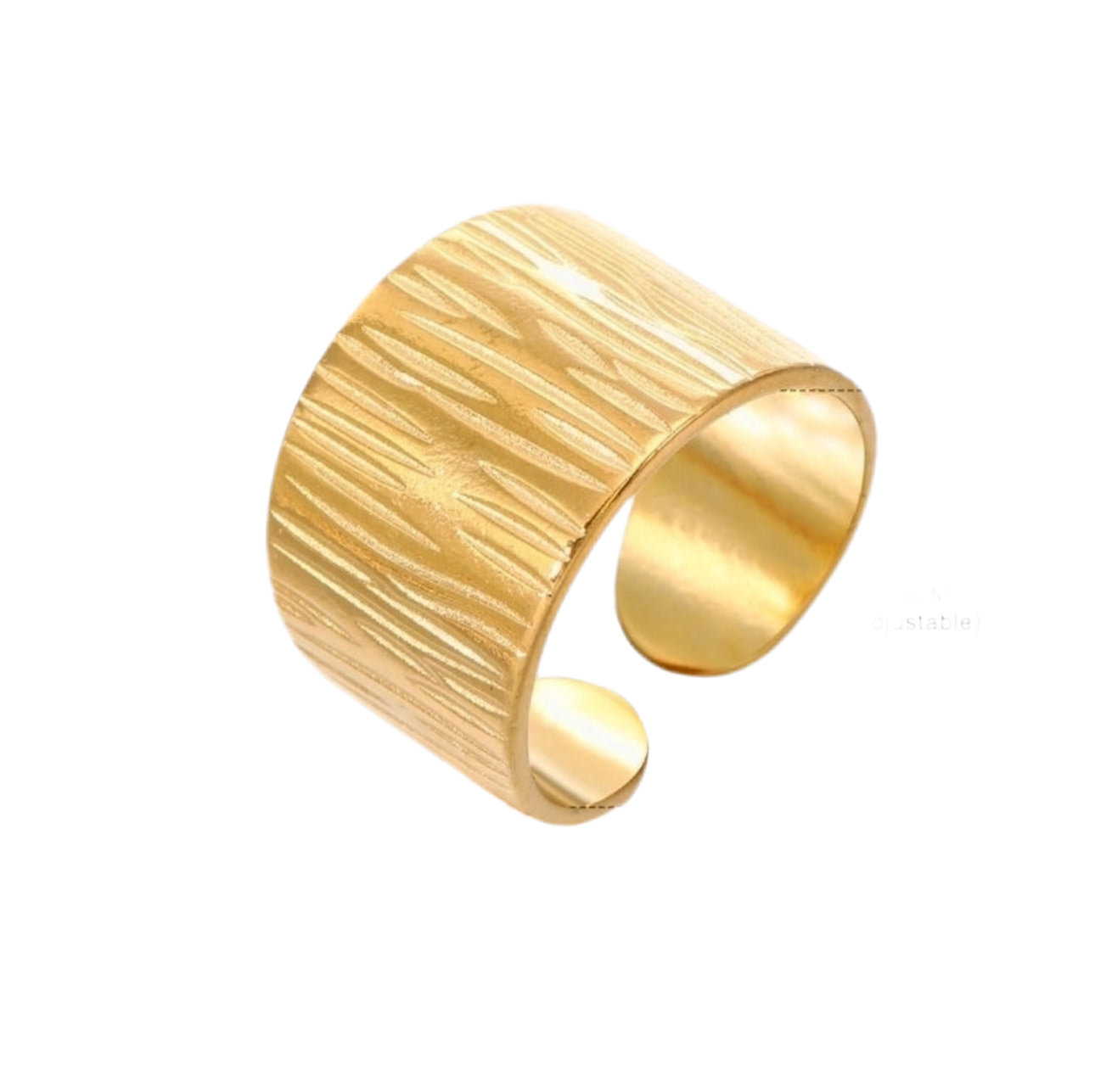 ‘Thick Gold Fantasy’ Adjustable Gold Ring