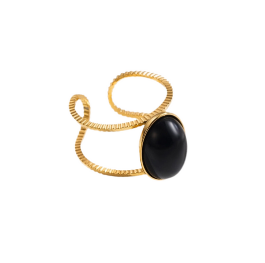 ‘Poppy’ Gold Adjustable Ring