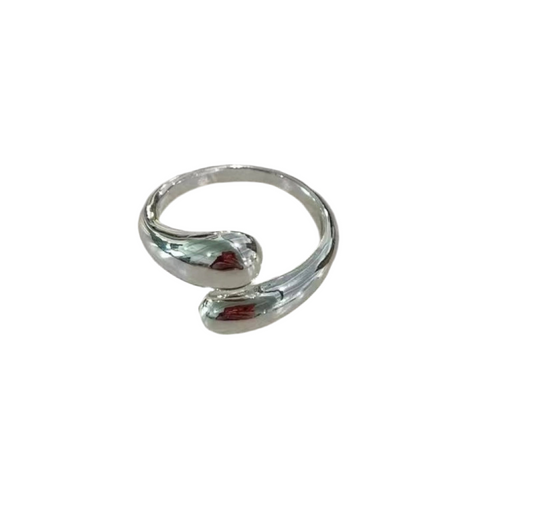 ‘Seductive Embrace’ Adjustable Silver Ring