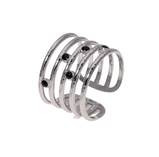 ‘Thick and Tempting’ Adjustable Stainless Steel Ring