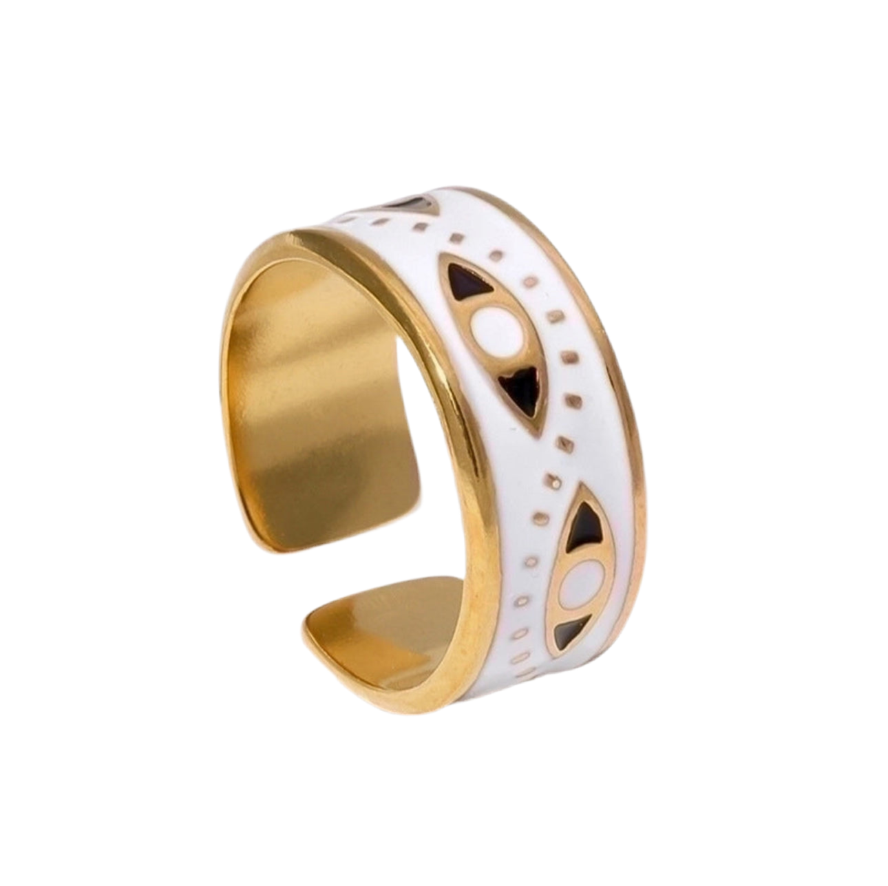 ‘Eye See You’ Adjustable Gold Ring