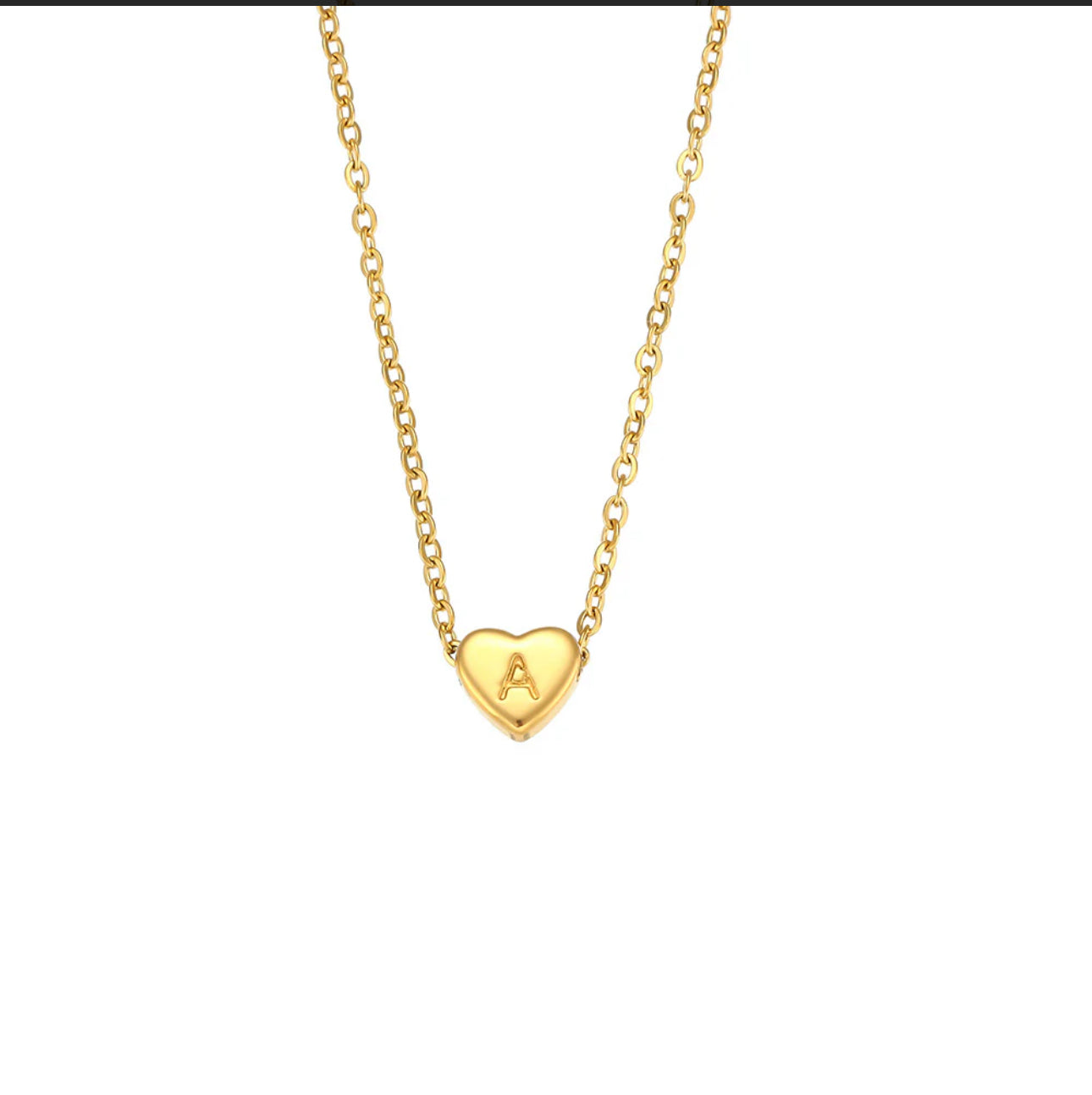 ‘Hearts’ Initial Gold Necklace