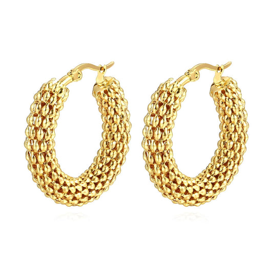 ‘Textured Luxe’ Gold Earrings