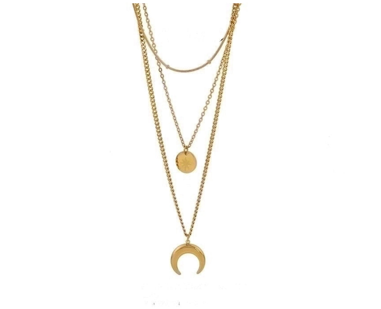 ‘Moonshine’ Gold Layered Pendant Necklace