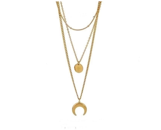 ‘Moonshine’ Gold Layered Pendant Necklace