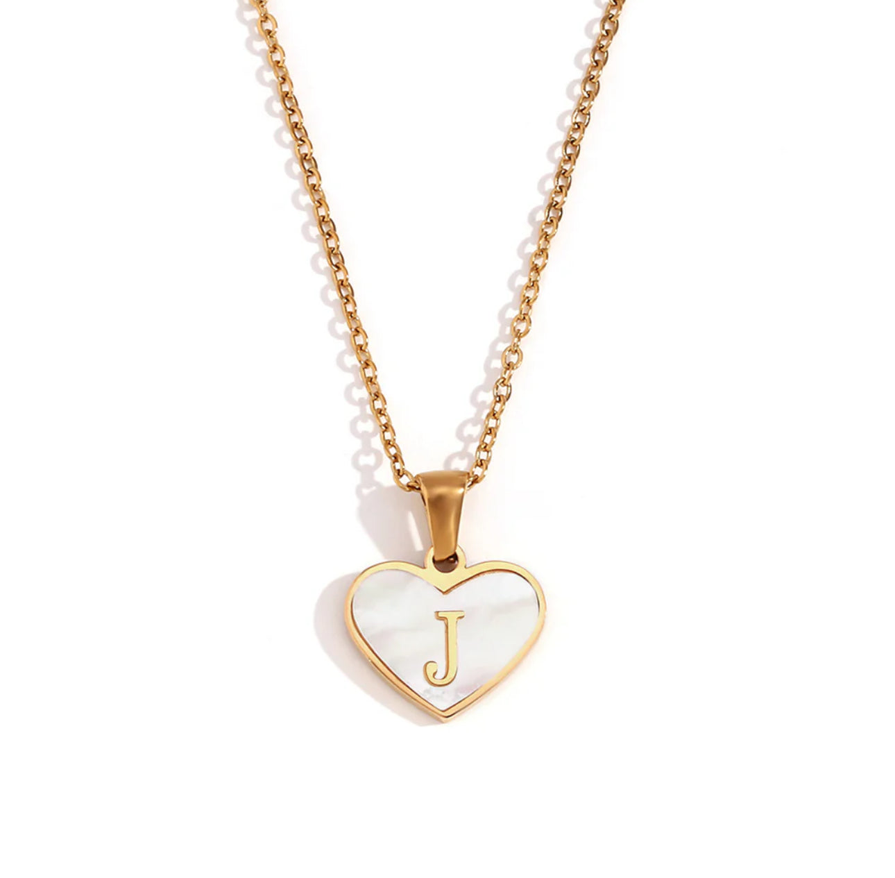 ‘Heart’ Initial Gold Necklace