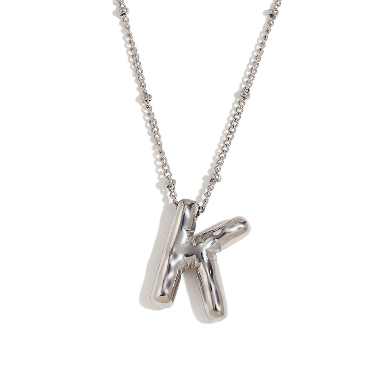 ‘Balloon’ Initial Silver Necklace