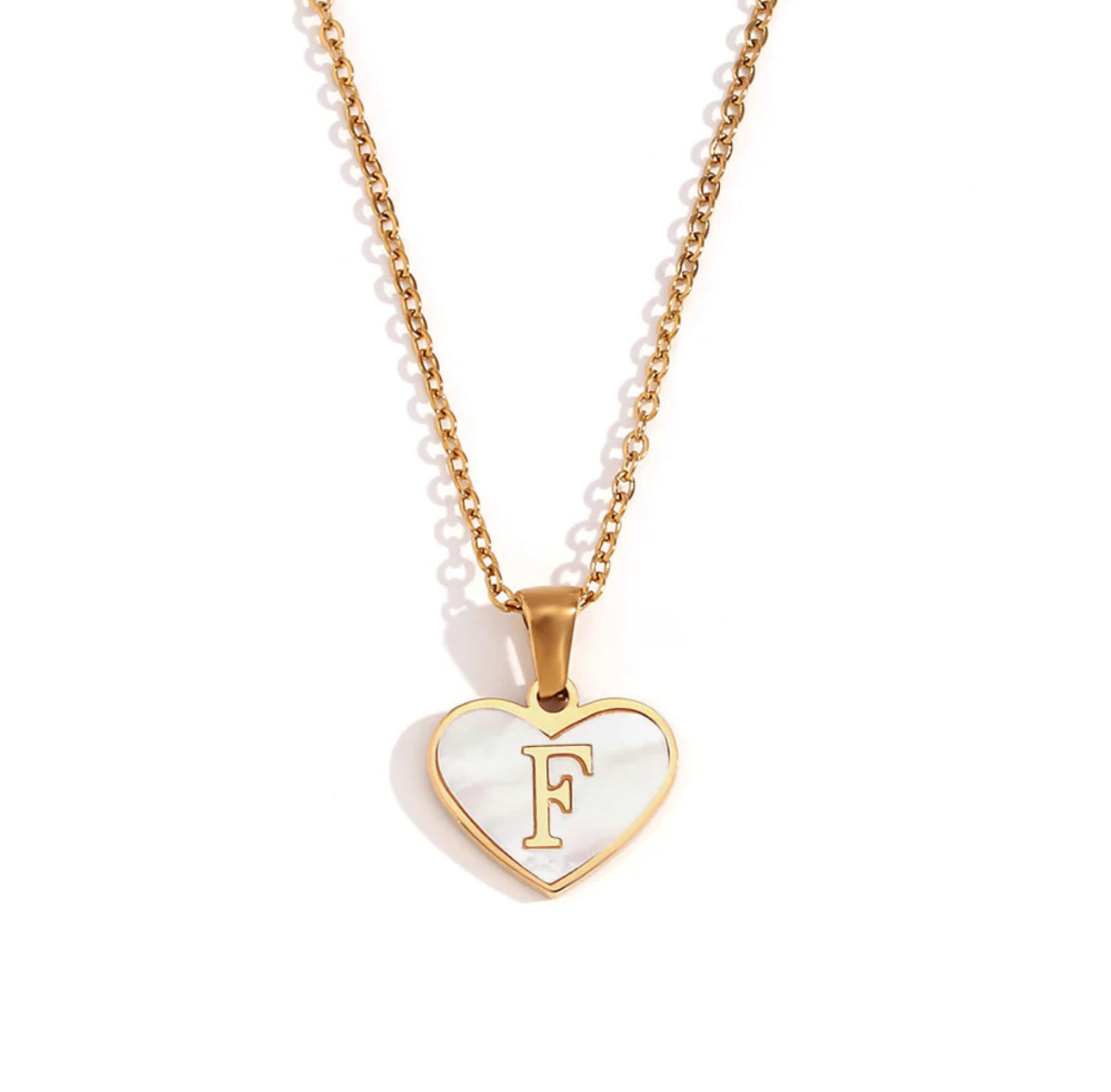 ‘Heart’ Initial Gold Necklace