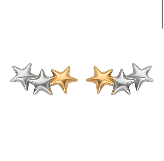 ‘I’m A Star’ Stud Gold Earrings