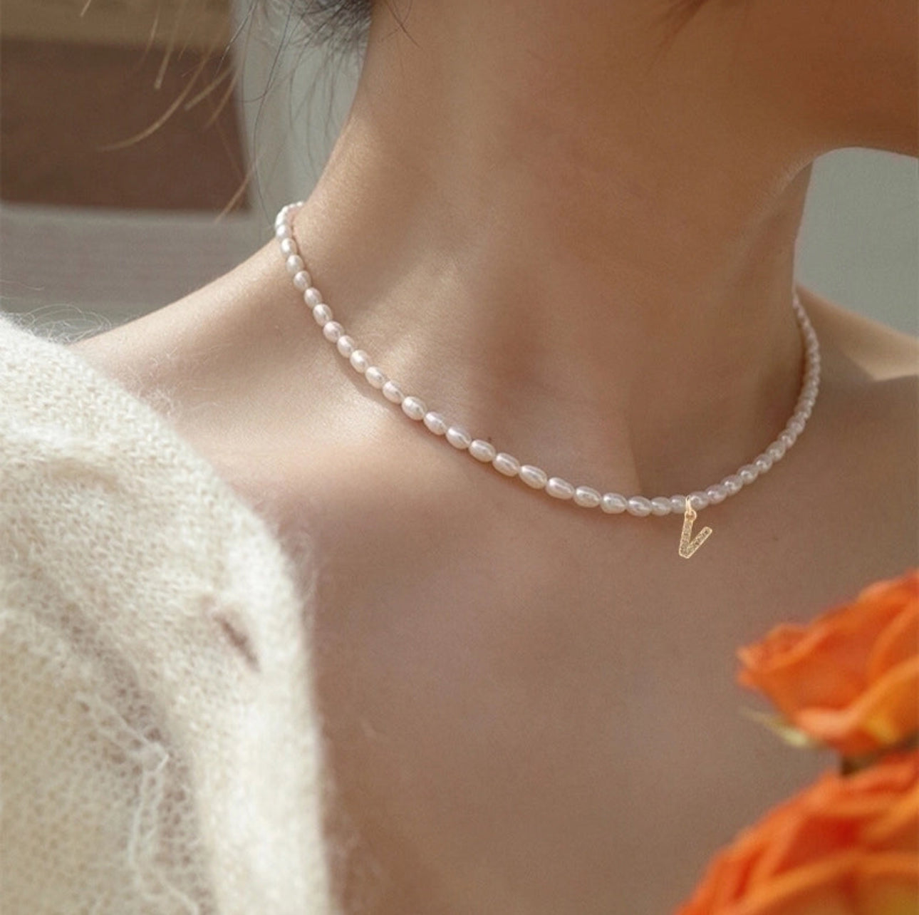 ‘Jai’ Letter Pearl Chocker