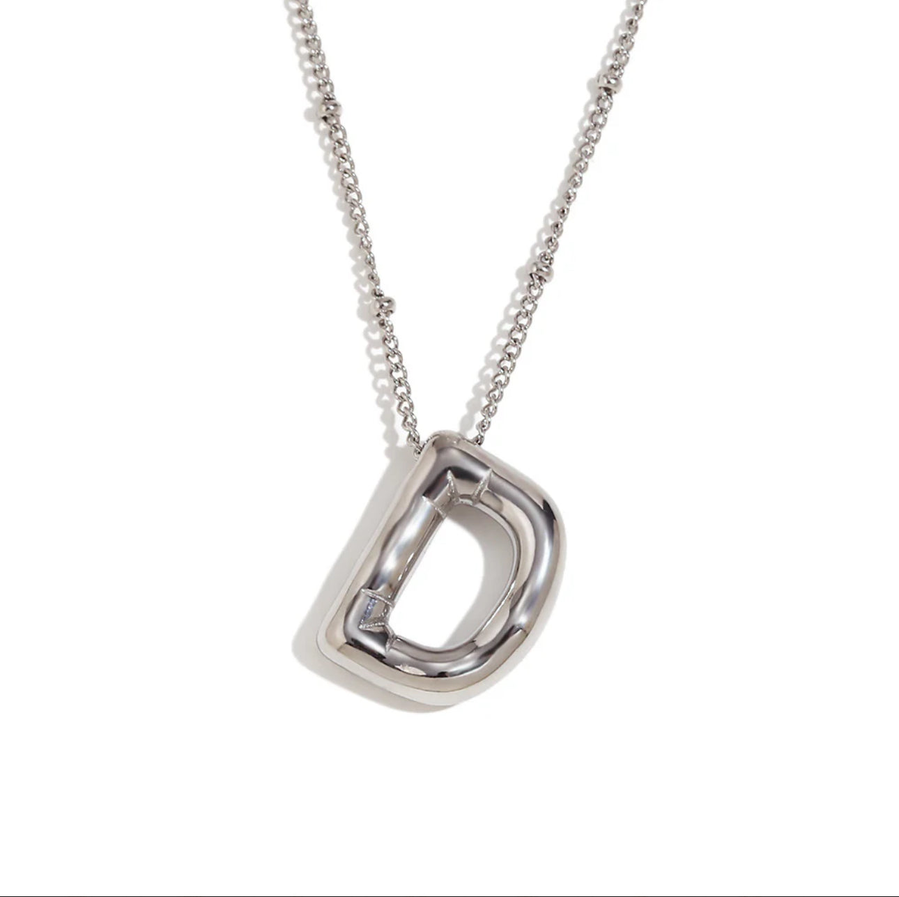 ‘Balloon’ Initial Silver Necklace