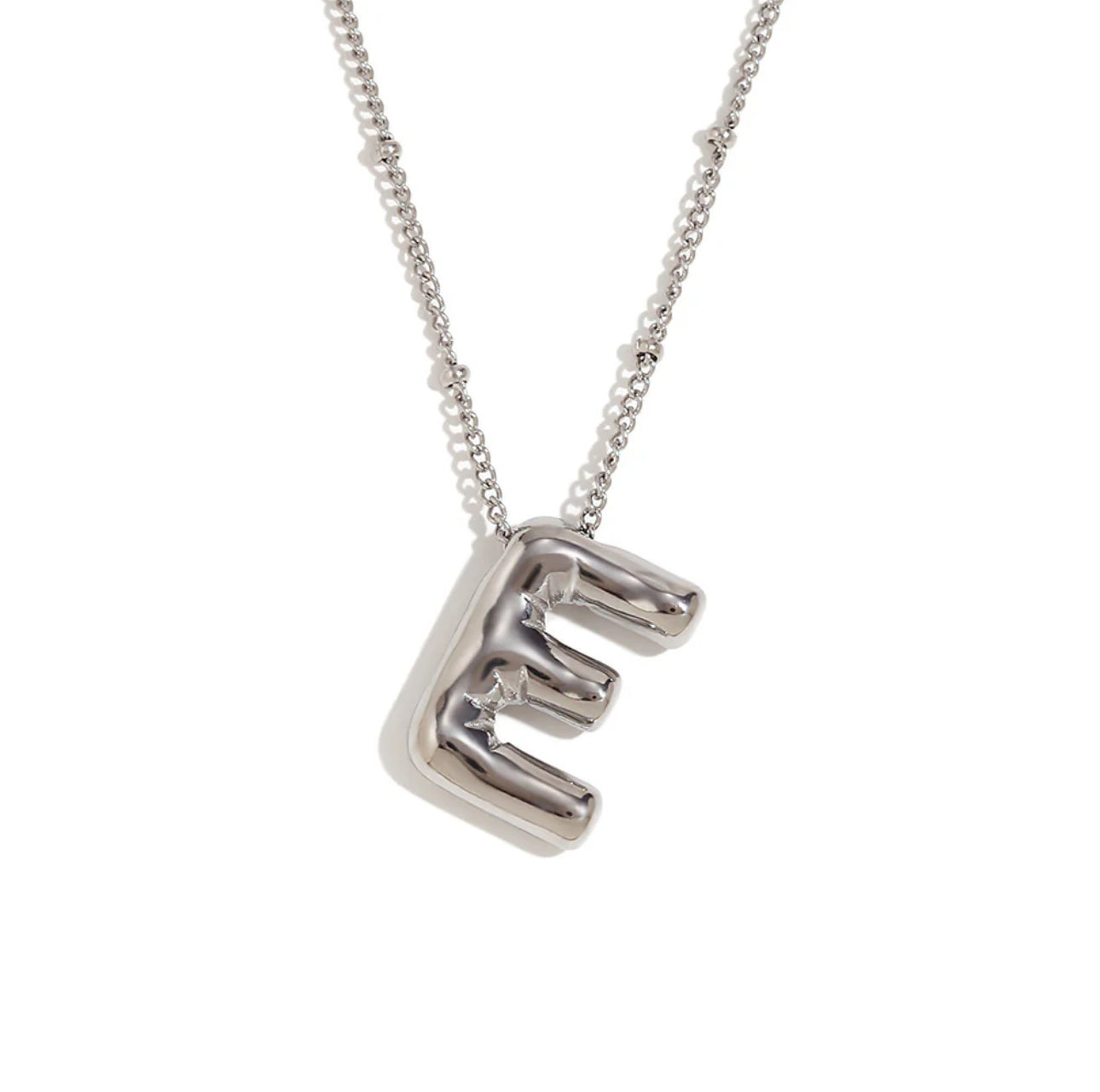 ‘Balloon’ Initial Silver Necklace