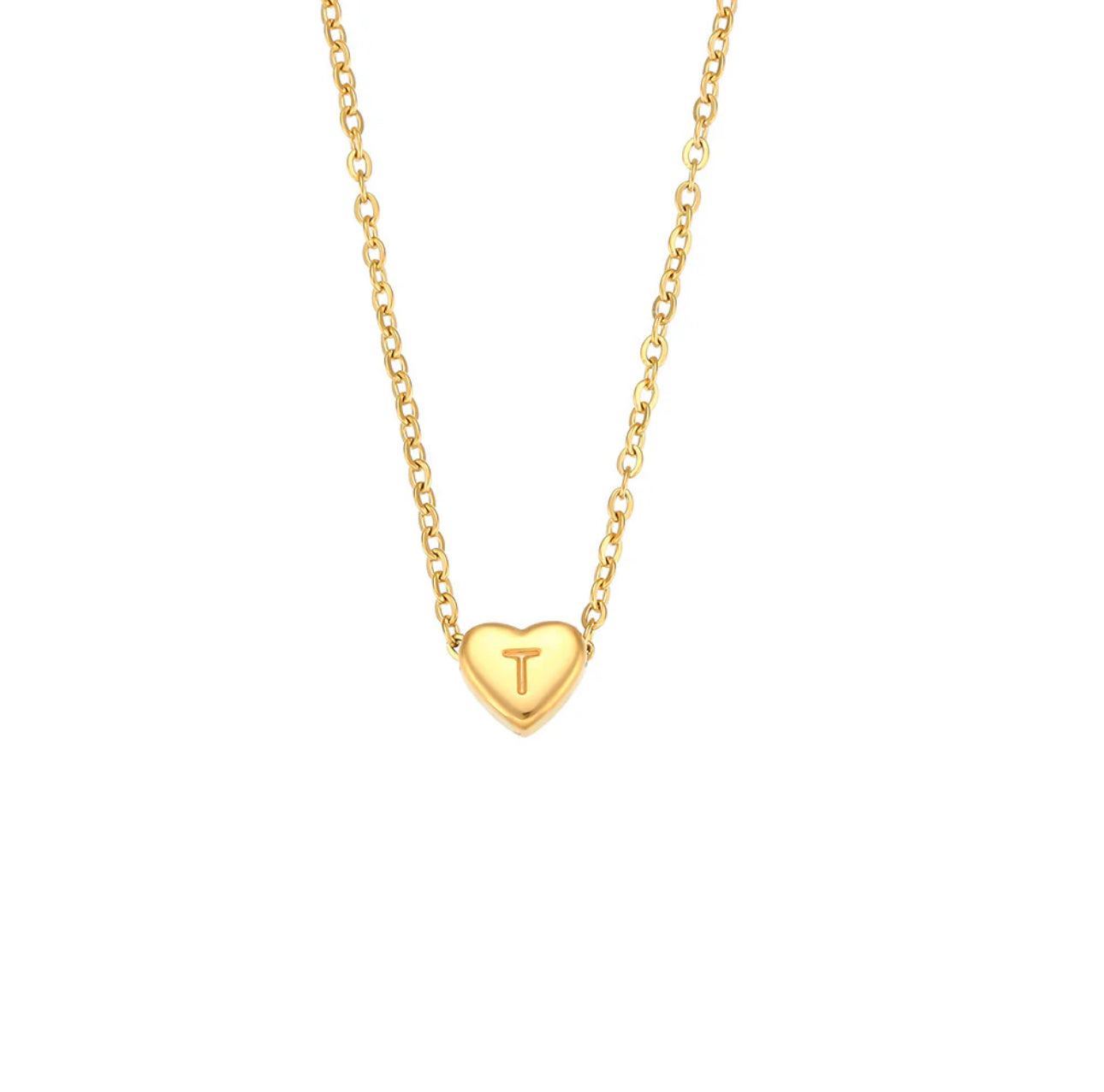 ‘Hearts’ Initial Gold Necklace