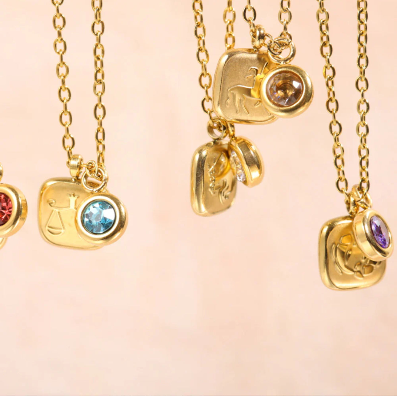 ‘Expressive Zodiac’ Gold Necklace