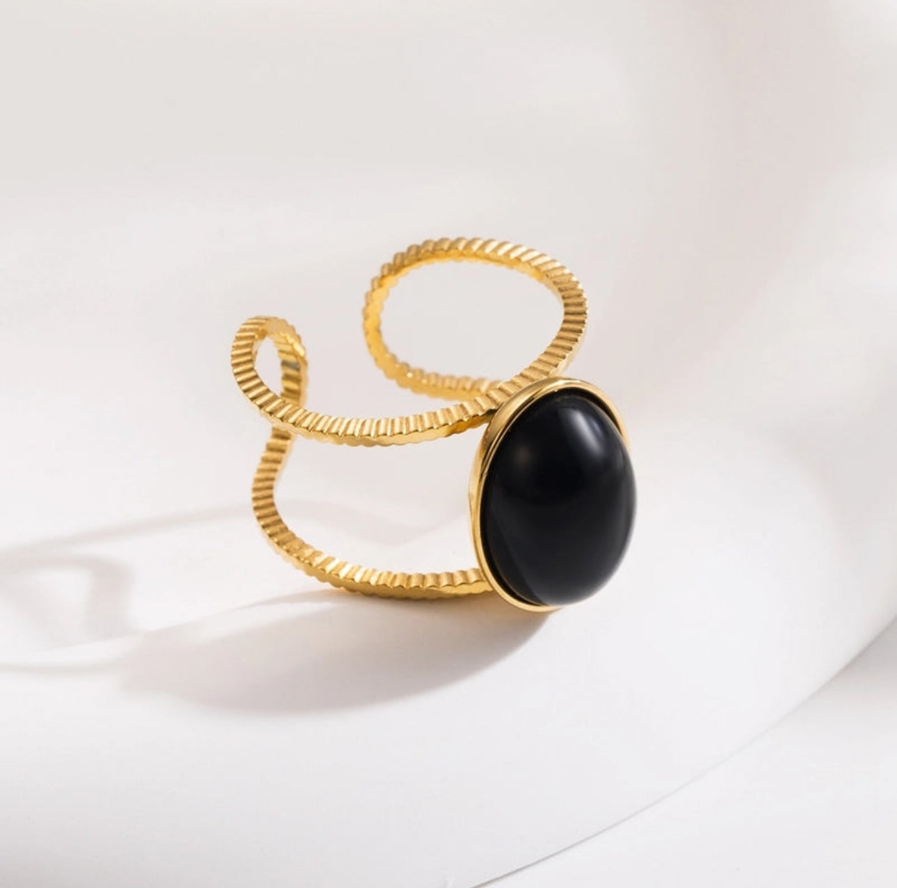 ‘Poppy’ Gold Adjustable Ring