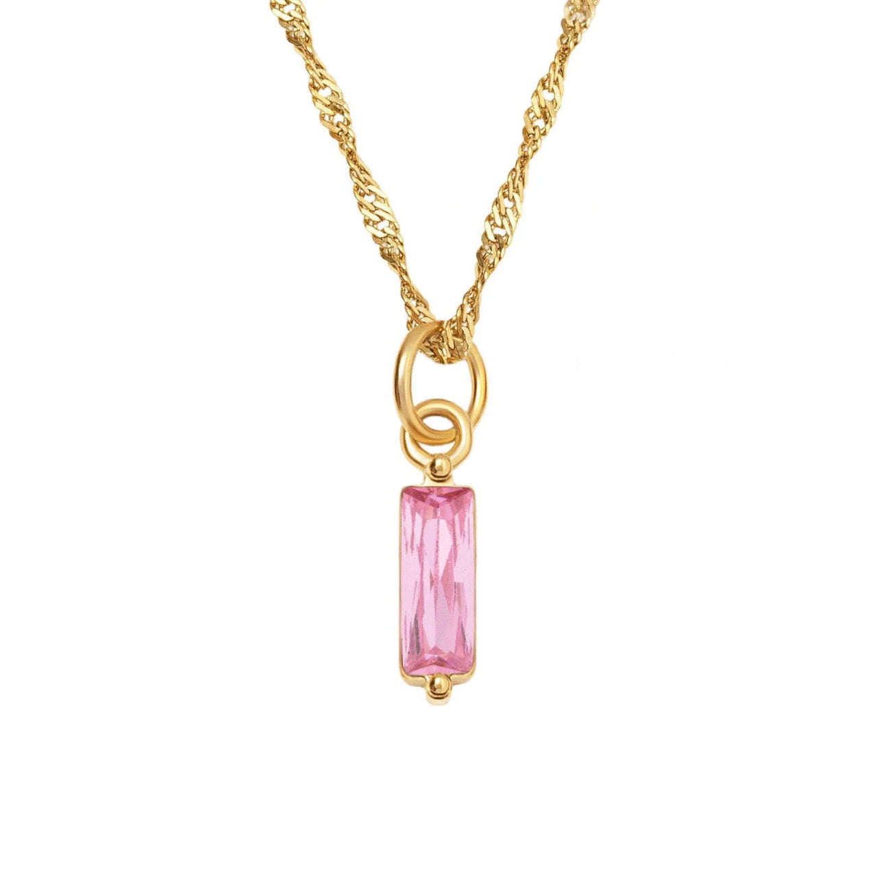 ‘Birth Stone’ Gold Necklace