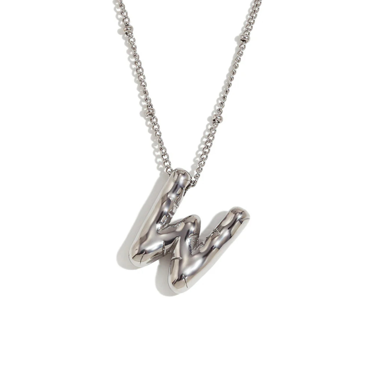 ‘Balloon’ Initial Silver Necklace