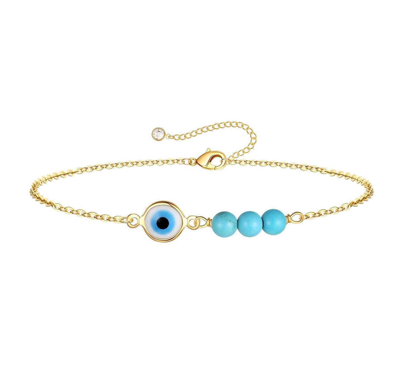 ‘Enchanted Gaze’ Evil Eye Gold Bracelet