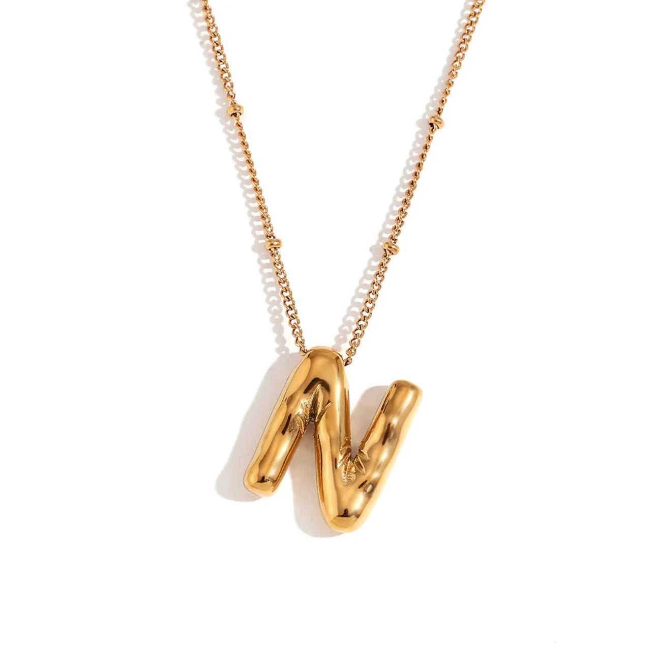 ‘Balloon’ Initial Gold Necklace