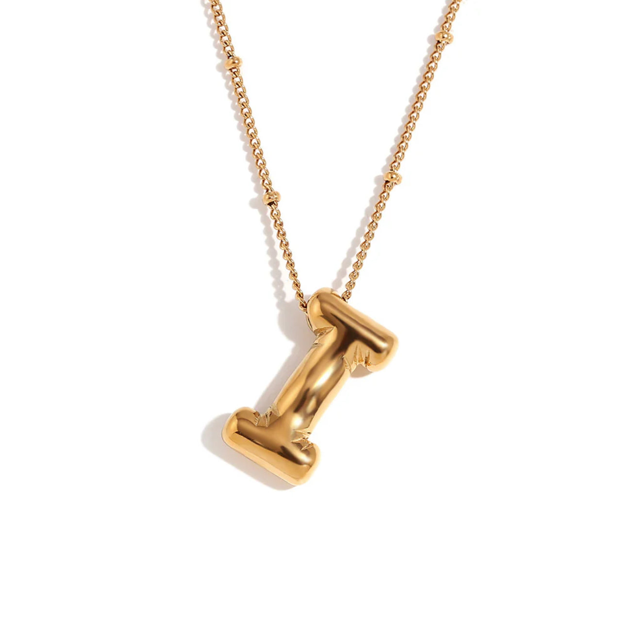 ‘Balloon’ Initial Gold Necklace