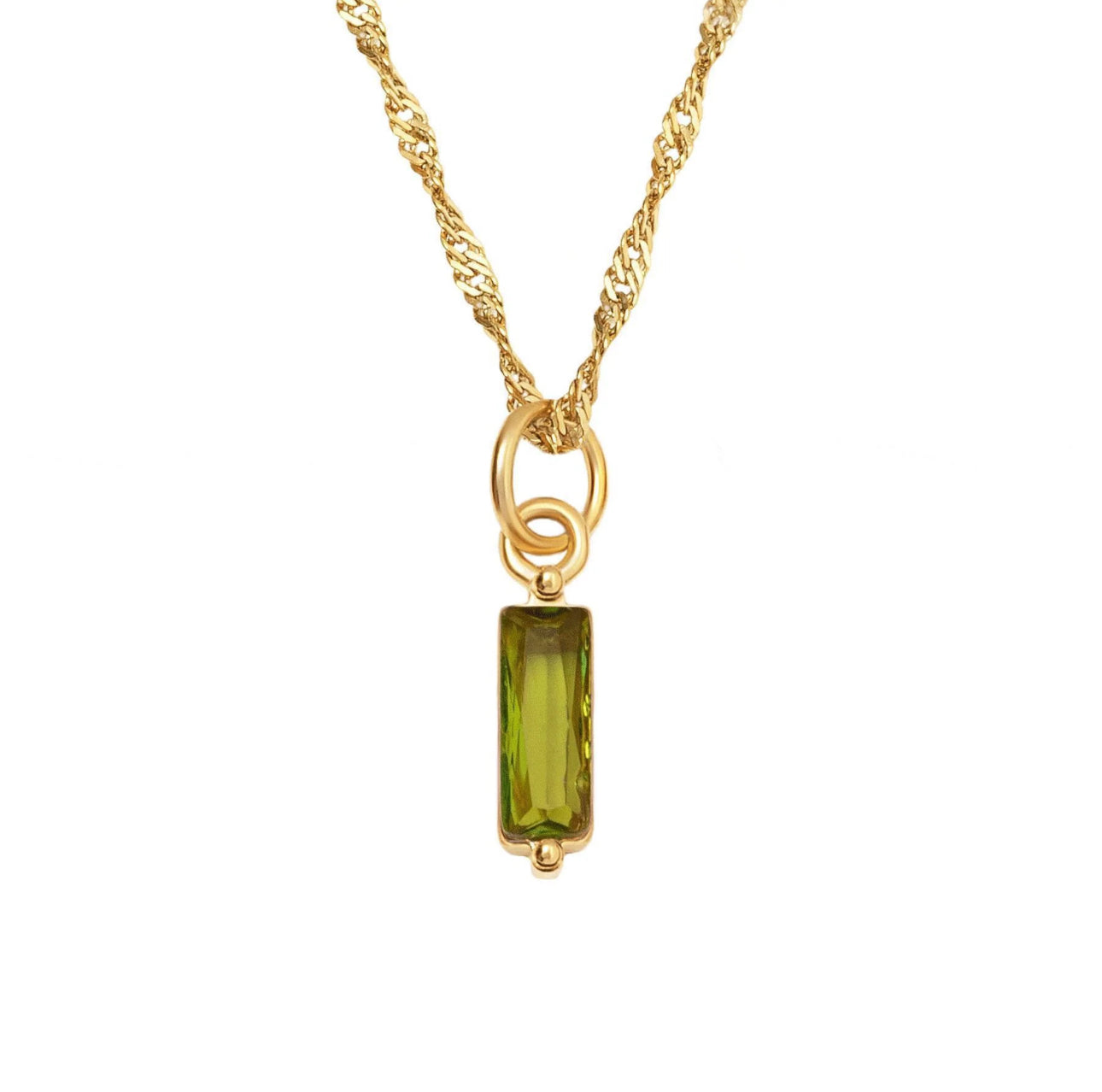 ‘Birth Stone’ Gold Necklace