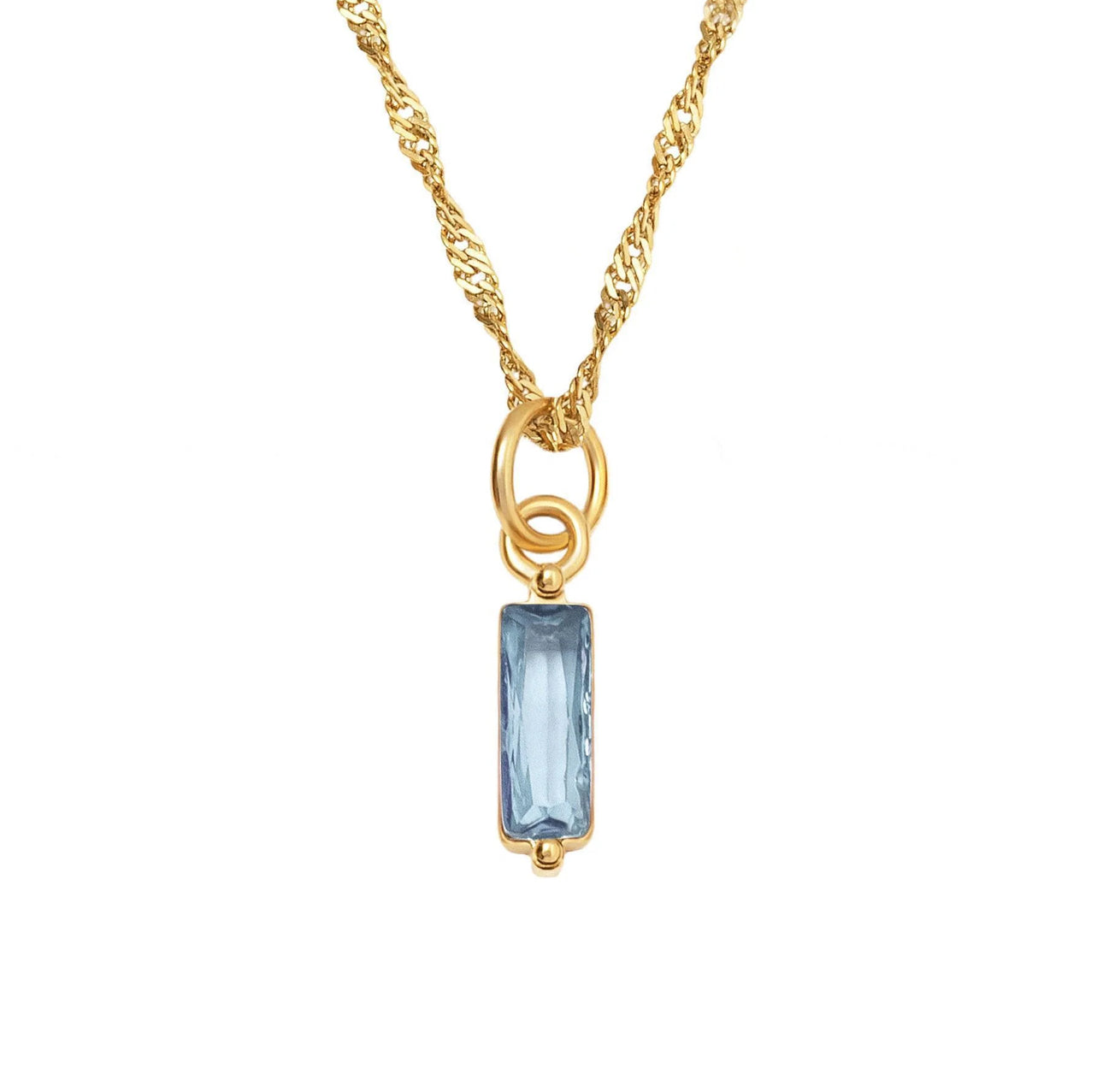 ‘Birth Stone’ Gold Necklace