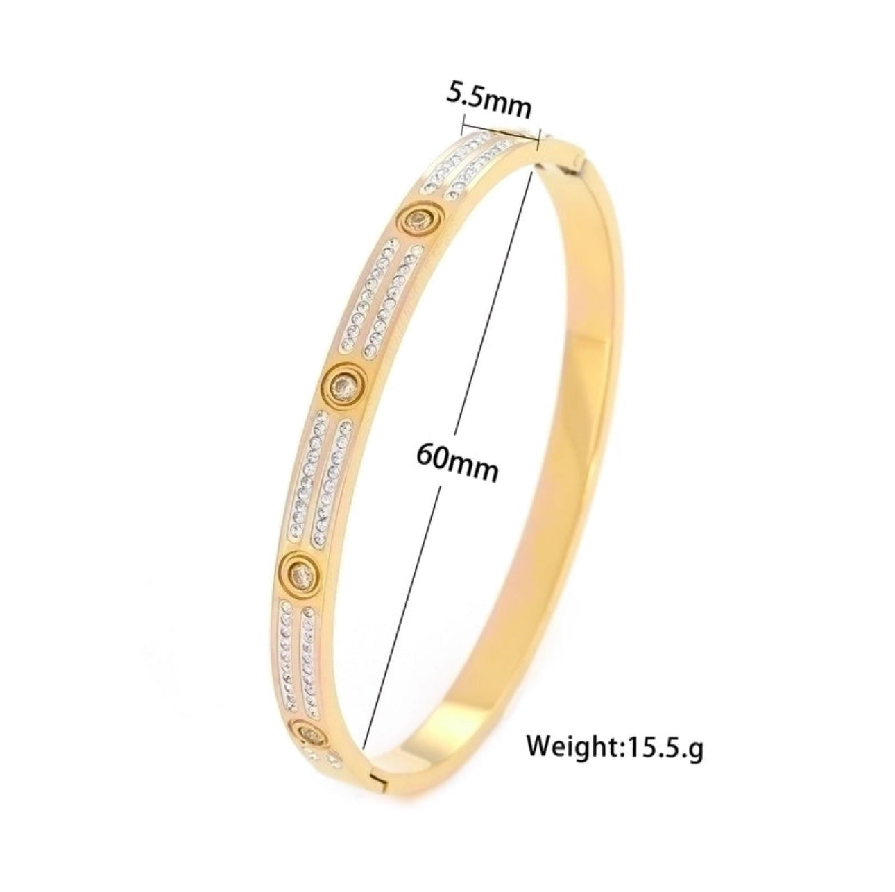 ‘Give Me Sparkle” Cubic Zirconia, Bangle