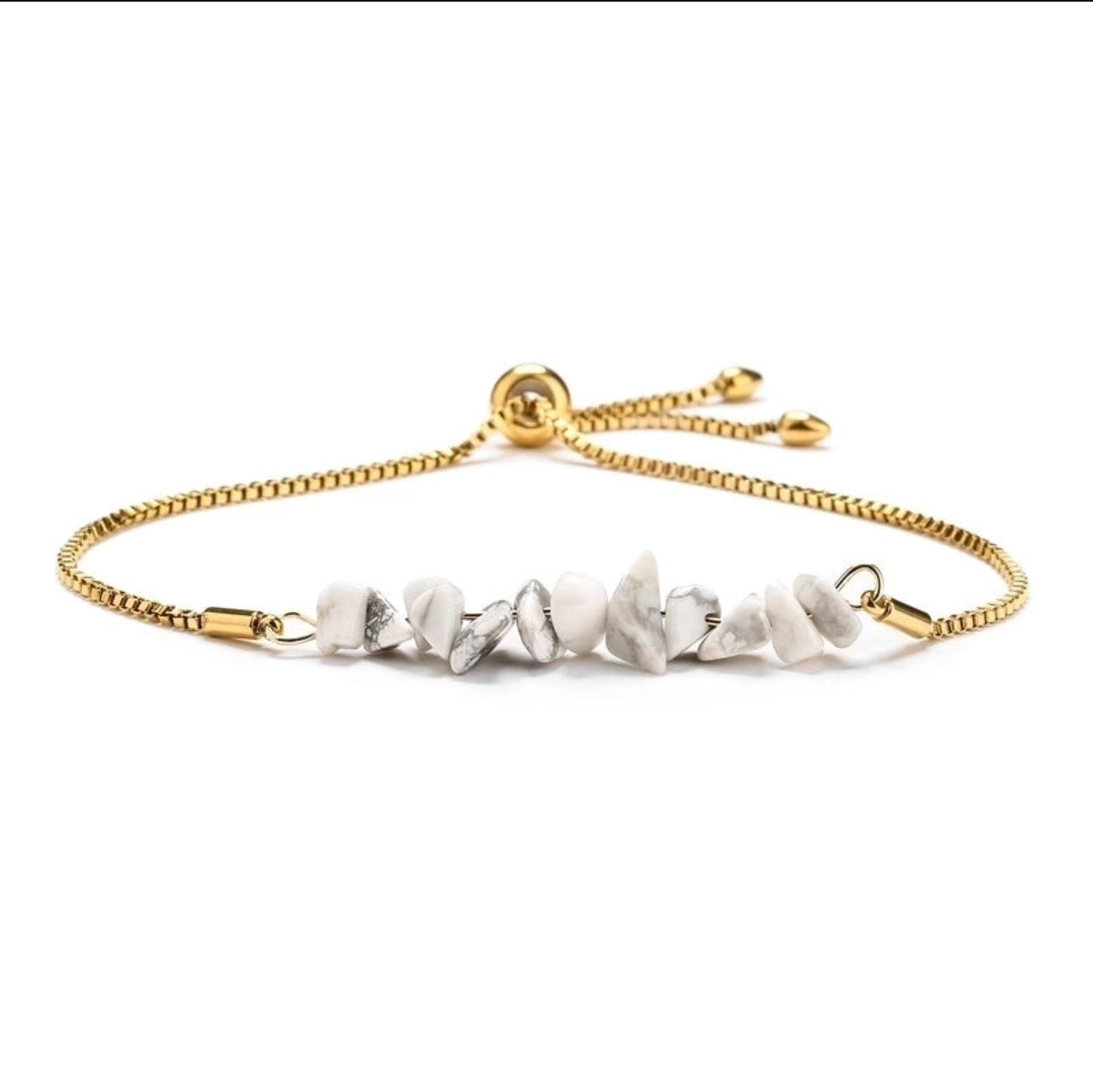 Natural Stone Gold Bracelet