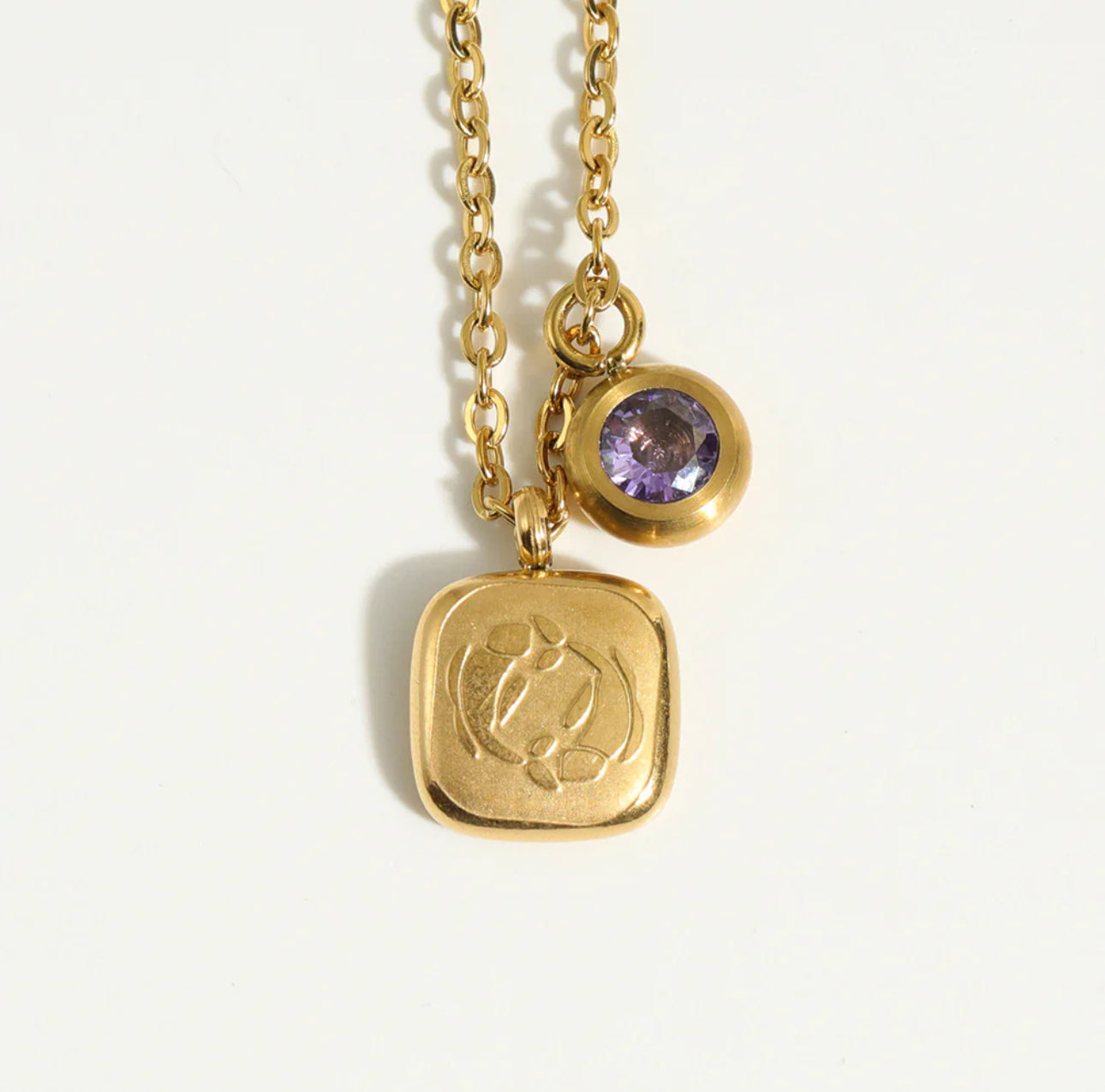 ‘Expressive Zodiac’ Gold Necklace