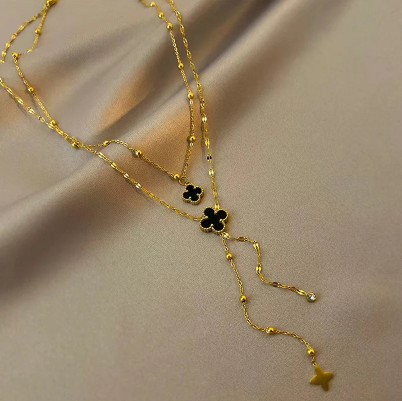 ‘Pixie’ Gold Drop Necklace