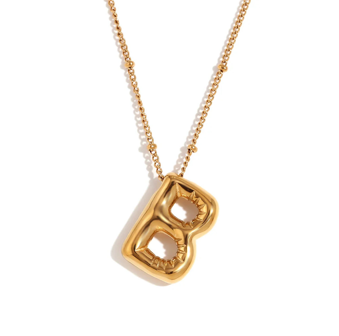 ‘Balloon’ Initial Gold Necklace