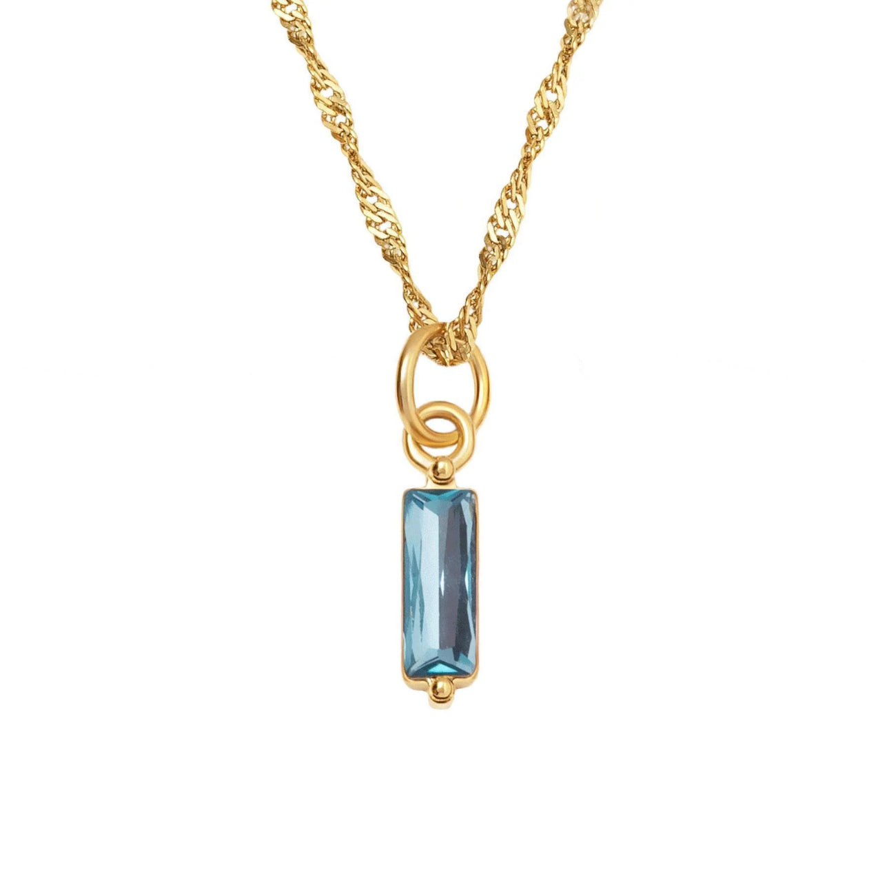 ‘Birth Stone’ Gold Necklace