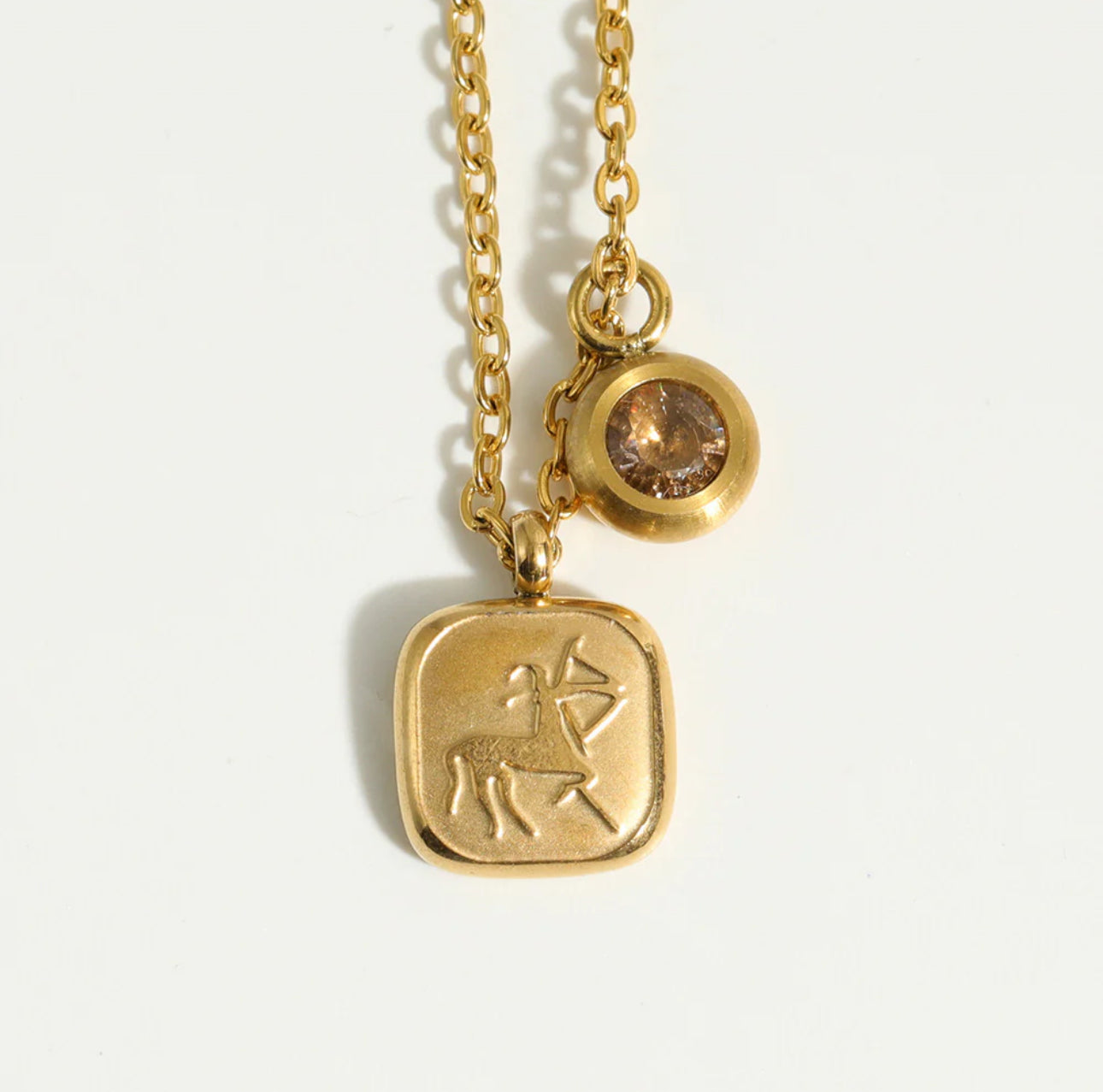 ‘Expressive Zodiac’ Gold Necklace