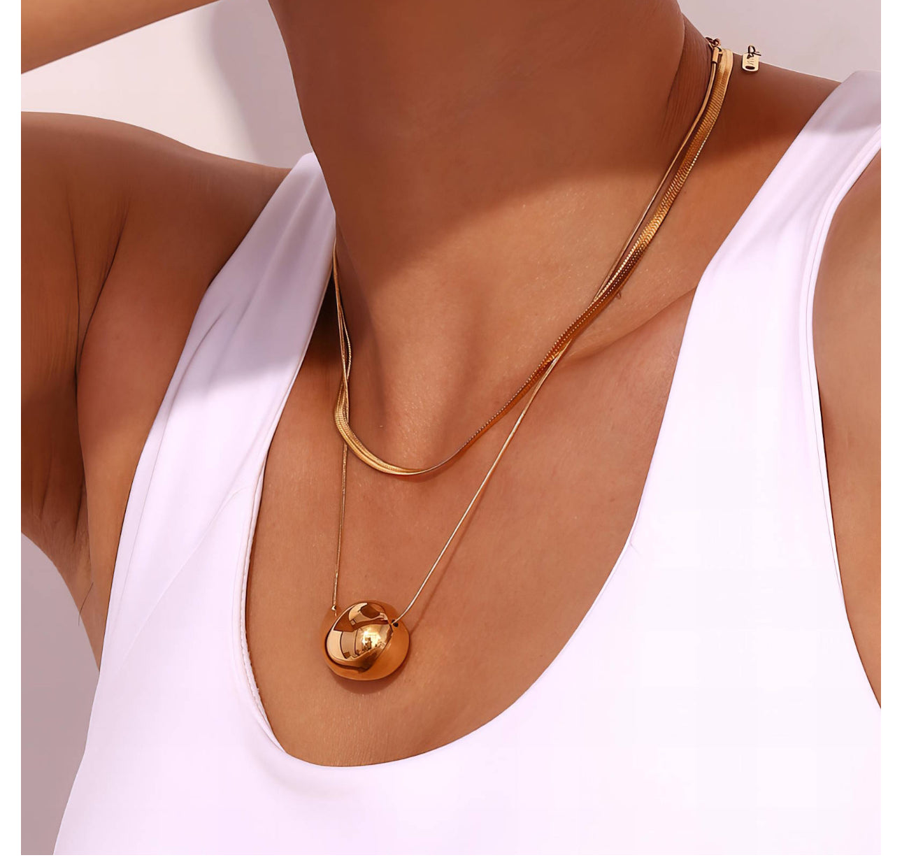 ‘Sea’ Gold Plated Necklace