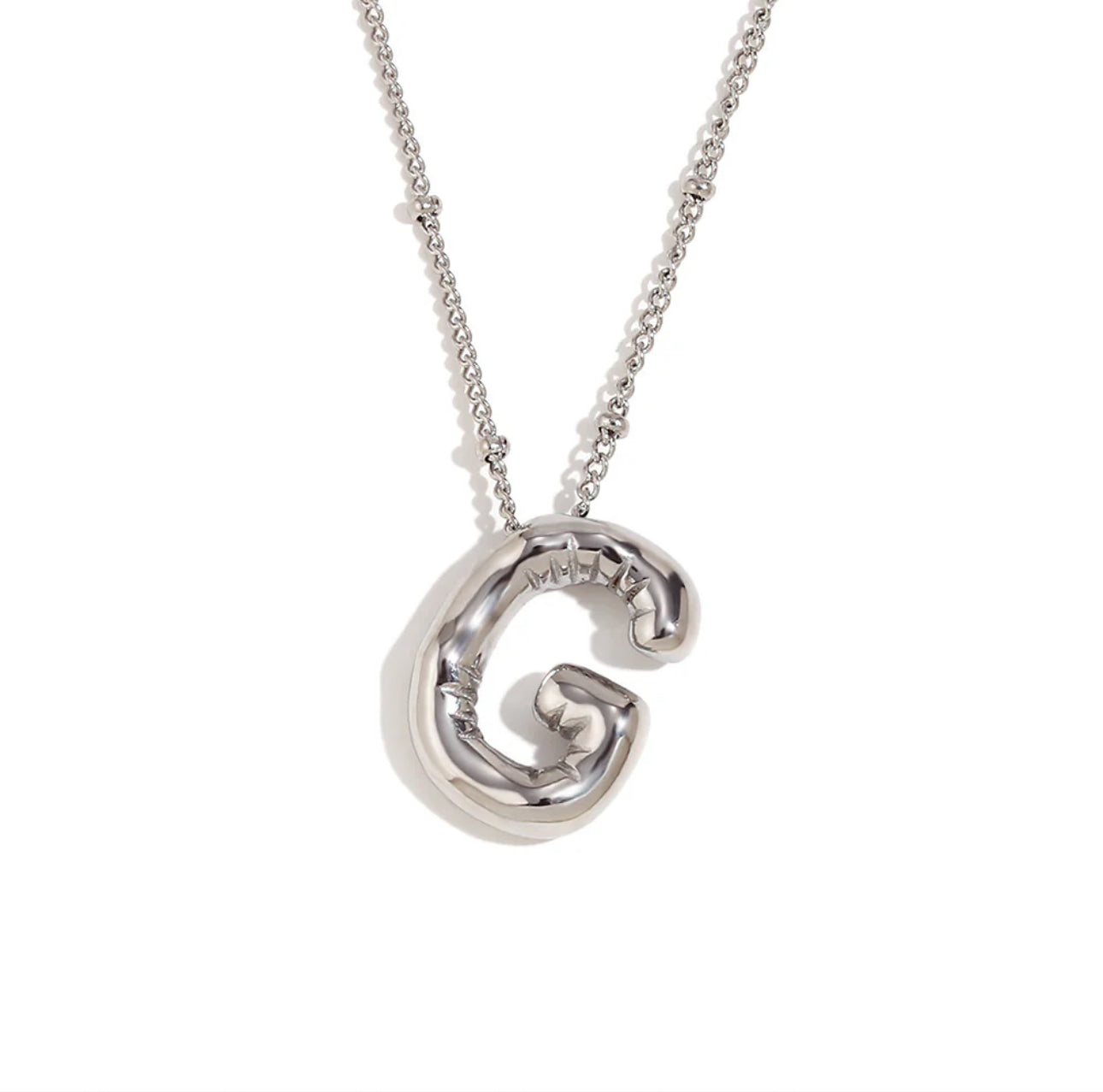 ‘Balloon’ Initial Silver Necklace