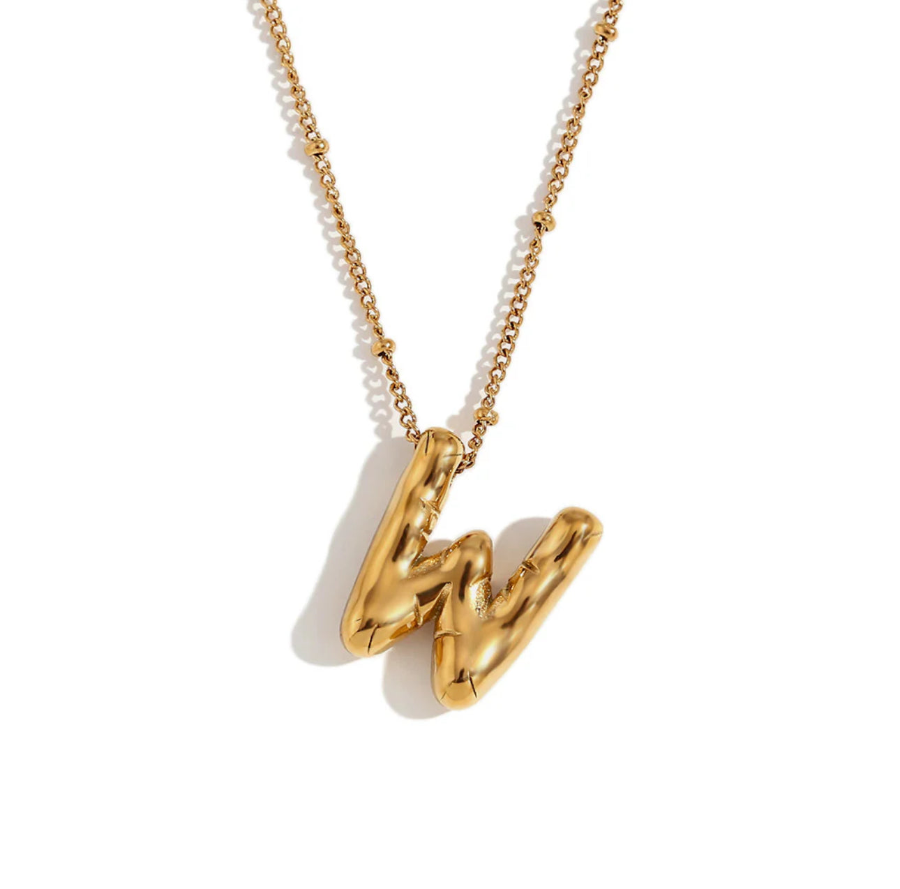 ‘Balloon’ Initial Gold Necklace