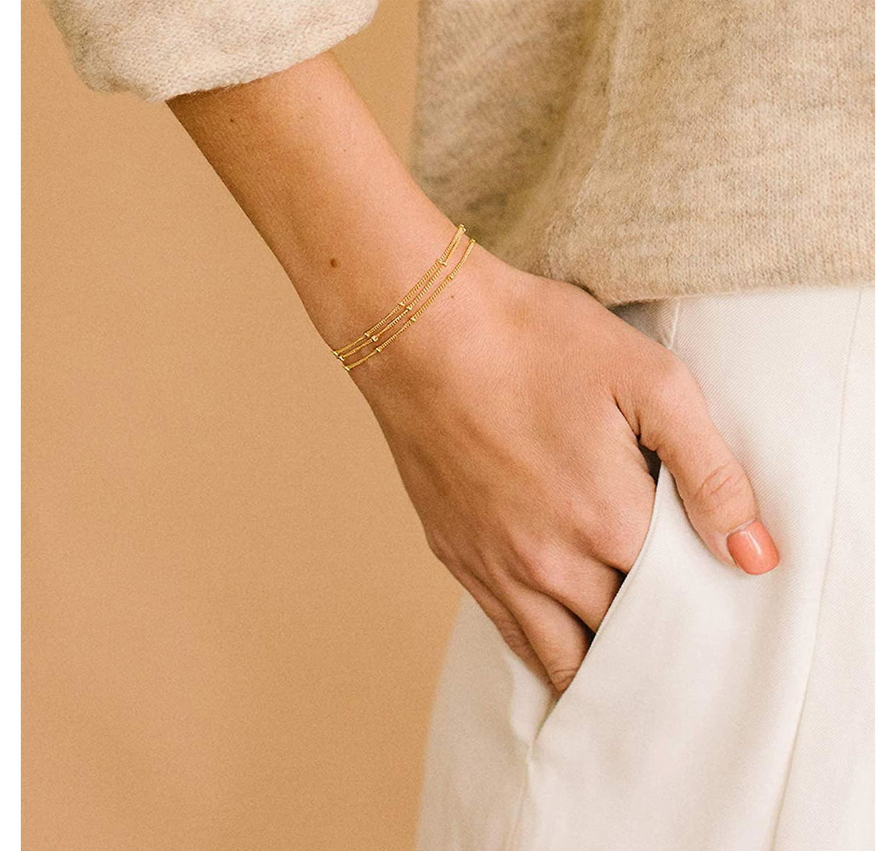 ‘Antonia’ Layered Gold Bracelet