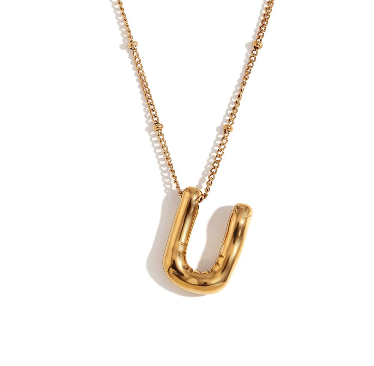 ‘Balloon’ Initial Gold Necklace