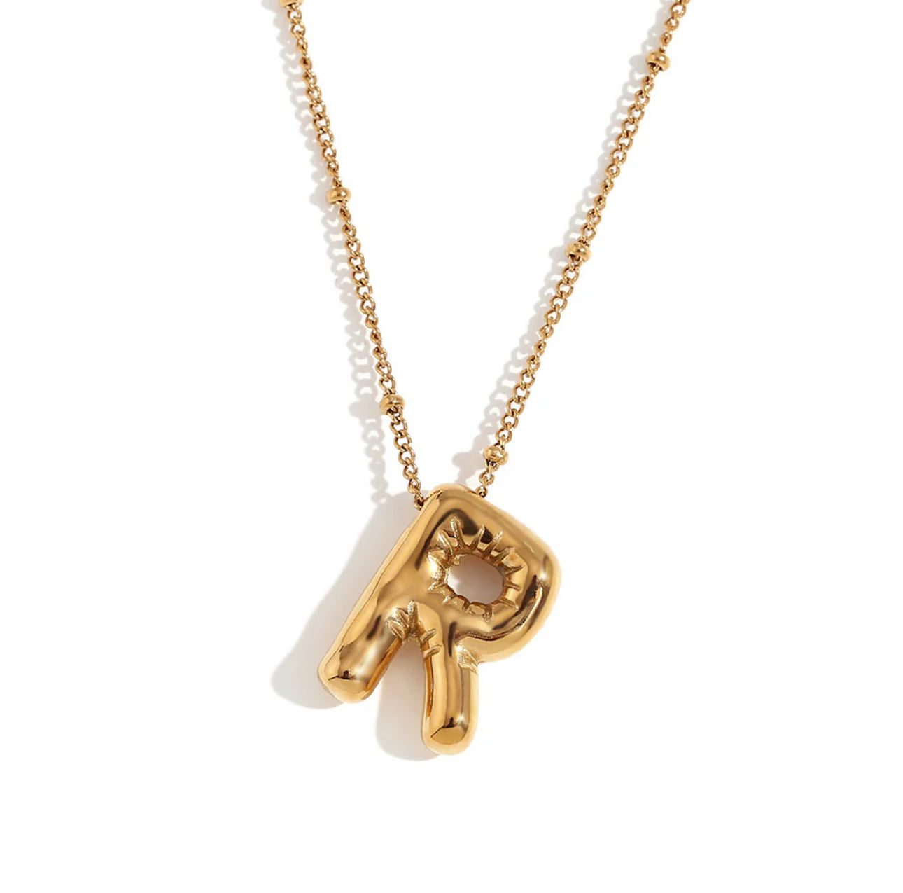 ‘Balloon’ Initial Gold Necklace