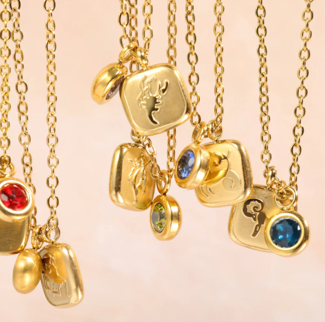 ‘Expressive Zodiac’ Gold Necklace