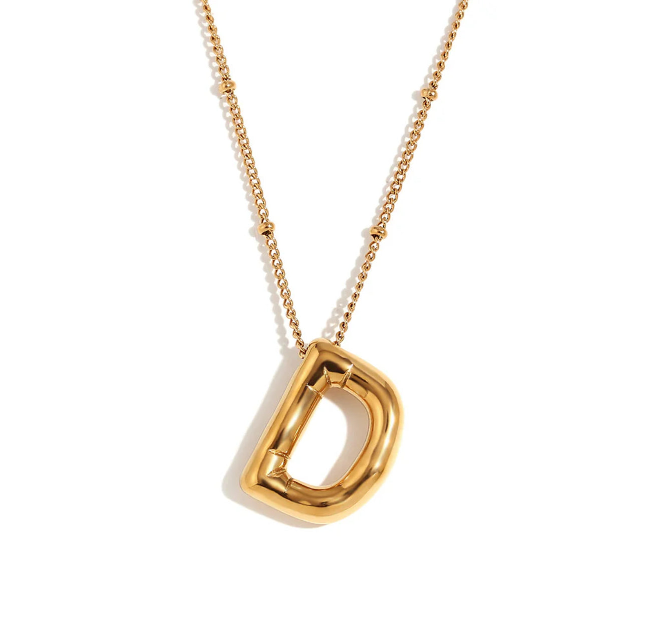 ‘Balloon’ Initial Gold Necklace