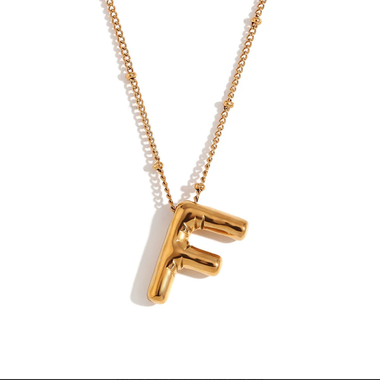 ‘Balloon’ Initial Gold Necklace