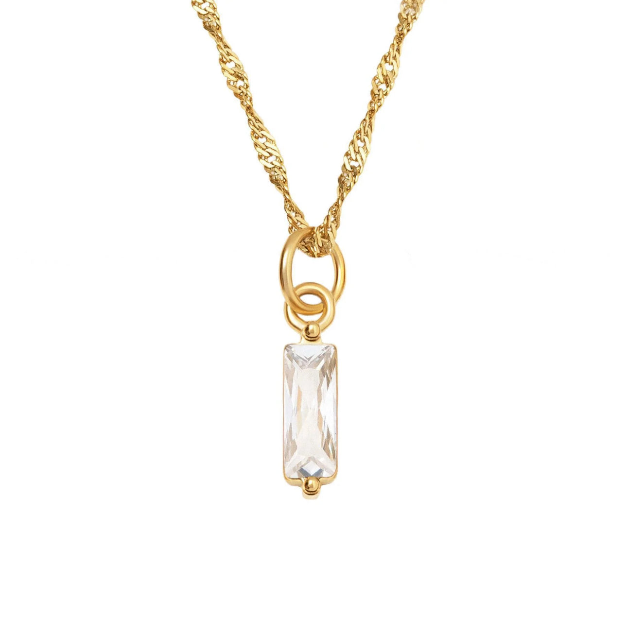 ‘Birth Stone’ Gold Necklace