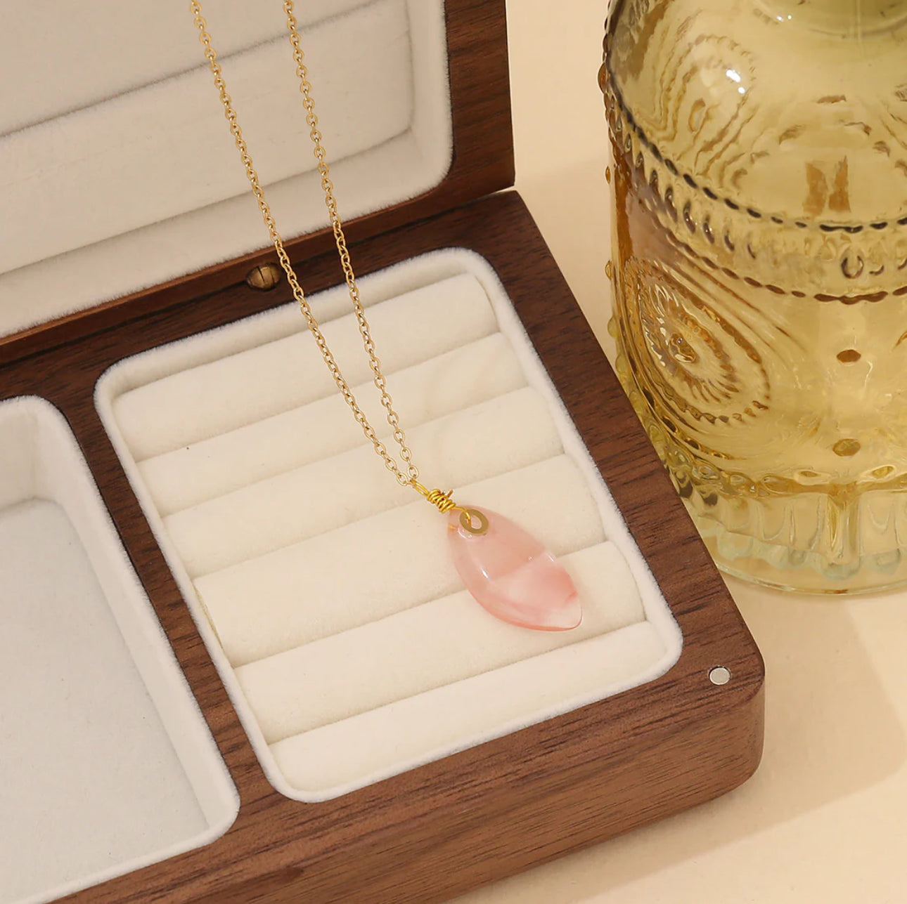 ‘Natural Stone’ Gold Necklace