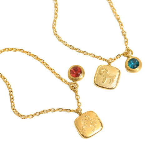 ‘Expressive Zodiac’ Gold Necklace