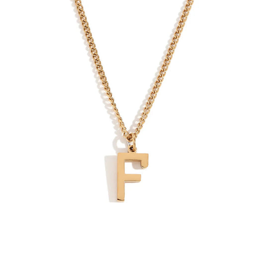 ‘Leah’ Gold Initial Necklace