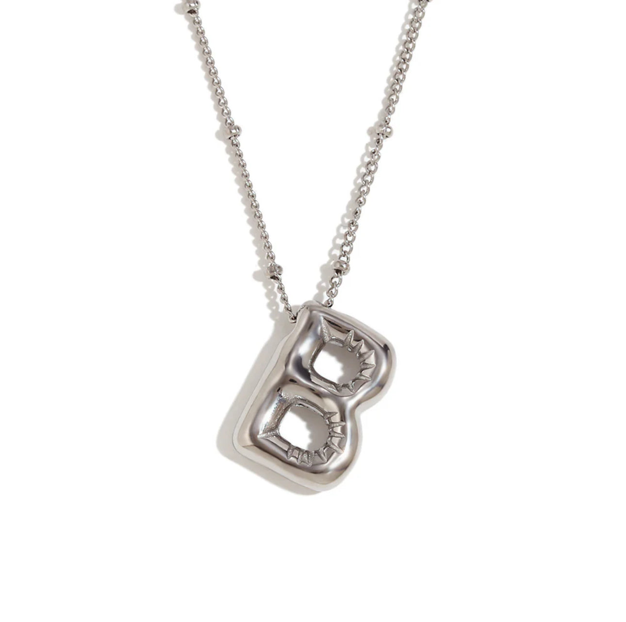 ‘Balloon’ Initial Silver Necklace