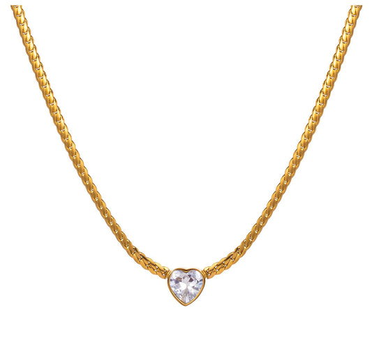 ‘Luxe Love Heart’ Gold Necklace