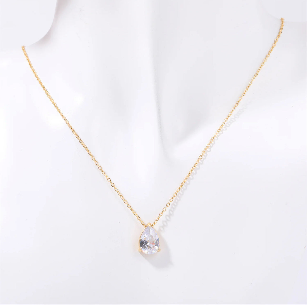 Ellipse Birthstone Gold Necklace