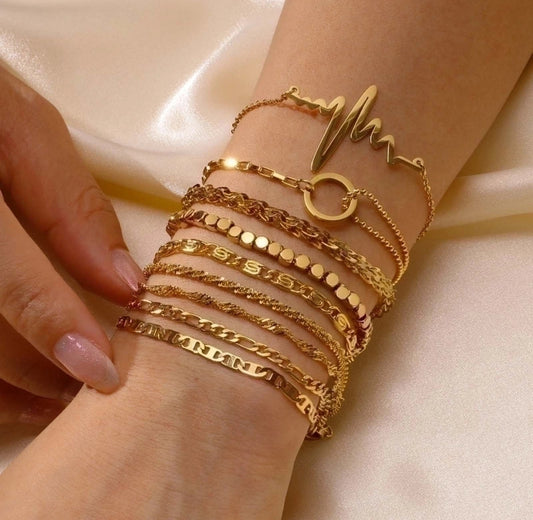 Stack Em Up Gold Bracelets